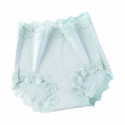 3 Pcs 100kg Women's High Waist Briefs Lace Lingerie Sexy Panties Plus Size Underwear Loose No Trace Summer Shorts Breathable (color : 3, Size : 3XL)