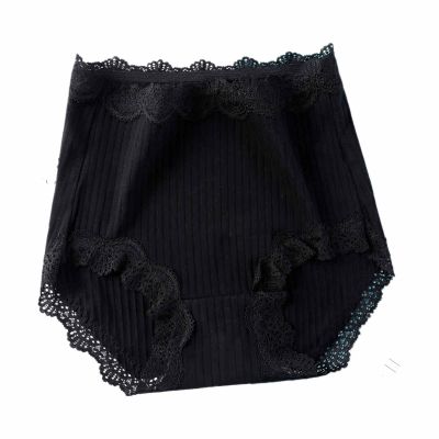 3 Pcs 100kg Women's High Waist Briefs Lace Lingerie Sexy Panties Plus Size Underwear Loose No Trace Summer Shorts Breathable (Color : 2, Size : XX-Large)