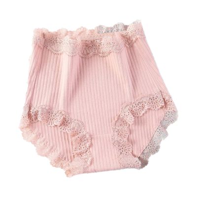 3 Pcs 100kg Women's High Waist Briefs Lace Lingerie Sexy Panties Plus Size Underwear Loose No Trace Summer Shorts Breathable (color : 5, Size : 4XL)