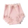 3 Pcs 100kg Women's High Waist Briefs Lace Lingerie Sexy Panties Plus Size Underwear Loose No Trace Summer Shorts Breathable (Color : 5, Size : Large) view 1
