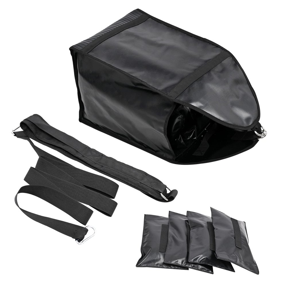 NAIZEA Adjustable Weight Sled Trainer, Sandbag Sled Trainer for Sprinter Speed Training Indoor with 4 Weight Sandbags 20-80 lbs