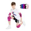 ADLIKES Knee and Elbow Pads Protective Gear Set (4pc) for Cycling Running Volleyball Crashproof Antislip for Kids Youth Fuchsia M view 1