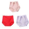 3 Pcs 100kg Women's High Waist Briefs Lace Lingerie Sexy Panties Plus Size Underwear Loose No Trace Summer Shorts Breathable (Color : 01, Size : XX-Large) view 1