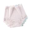 3 Pcs 100kg Women's High Waist Briefs Lace Lingerie Sexy Panties Plus Size Underwear Loose No Trace Summer Shorts Breathable (Color : 6, Size : XX-Large) view 1