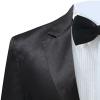 Men's Patchwork Embroidered Suit Jacket Sequin One Button Notched Lapel Dinner Party Blazer Without Shirt&Bow Tie (Black1,3X-Large) view 3