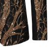 Men's Patchwork Embroidered Suit Jacket Sequin One Button Notched Lapel Dinner Party Blazer Without Shirt&Bow Tie (Black1,3X-Large) view 4