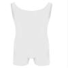 renvena Men's Adult Stretchy One Piece Tank Leotard Biketard Sports Workout Sleeveless Wrestling Singlet Bodysuit White Large view 4