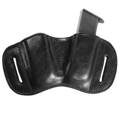 YT Hobby Double Mag Holster for Double Stack Mags, OWB Magazine Pouch for Sizes to Fit 9mm,.40 or.45 Caliber Pistol Mag (Black)