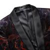 Men's 2 Button Velvet Blazer Slim Fit Notched Lapel Embroidered Jacket Party Wedding Prom Stage Costume Blazers (Black,X-Large) view 4