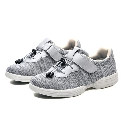 FZYUAN Diabetic Sneakers for Women, Extra Wide Width Orthopedic Slip-On Shoes Diabetic Shoes, Adjustable Closure Walking Sneakers with Arch Support Cushioning for Swollen Feet,Gray,7.5