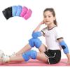 ADLIKES Knee and Elbow Pads Protective Gear Set (4pc) for Cycling Running Volleyball Crashproof Antislip for Youth Adults Azure L view 1