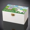 Fox Valley Traders Custom Childrens Musical Jewelry Box with Ballerina Inside Princess Castle Design Measures 6 x 4 x 3 view 3