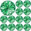 Deekin 12 Pcs Cheerleading Pom Poms Cheerleader Squad Spirited Fun Pompoms 12 Inch Metallic Foil Cheer Pom Poms with Handle Flowers for Sport Team Dance Costume Party 50g Weight Each(Green and Silver) view 1