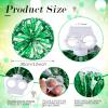Deekin 12 Pcs Cheerleading Pom Poms Cheerleader Squad Spirited Fun Pompoms 12 Inch Metallic Foil Cheer Pom Poms with Handle Flowers for Sport Team Dance Costume Party 50g Weight Each(Green and Silver) view 2