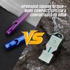 TACRAY Titanium Emergency Survival Whistle  Square Dual-Tube Design, Ultra-Loud 120+dB, Waterproof & Durable, EDC Safety Whistle for Camping, Hiking, Outdoor & Rescue (Green) view 3