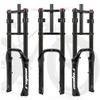 Fat Bike Fork 20*4.0'' Tire Electric Snow Bike Air Suspension Fork 110mm Travel Rebound Adjustable Double Shoulder Bicycle Front Fork 1-1/8" Straight Disc Brake QR Axle 9*135mm ( Color : 20'' Black ) view 1