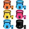 Tessco 6 Pcs 20L Collapsible Bucket with Handle 5 Gallon Folding Water Container Lightweight Foldable Bucket Portable for Outdoor Camping Hiking Traveling Kitchen, 5 Colors view 1