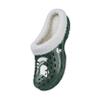 FOCO Michigan State Spartans NCAA Womens Sherpa Lined Glitter Clog - L view 3