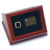 1 Slot Championship Rings Beech Wood Display Case Box Shadow Box with Glass Window Free Customized Plaque Engraving - Ring is Not Includ, Brown, (H1-P) view 1