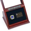 1 Slot Championship Rings Beech Wood Display Case Box Shadow Box with Glass Window Free Customized Plaque Engraving - Ring is Not Includ, Brown, (H1-P) view 2