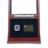 1 Slot Championship Rings Beech Wood Display Case Box Shadow Box with Glass Window Free Customized Plaque Engraving - Ring is Not Includ, Brown, (H1-P) view 3