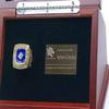 1 Slot Championship Rings Beech Wood Display Case Box Shadow Box with Glass Window Free Customized Plaque Engraving - Ring is Not Includ, Brown, (H1-P) view 4