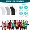 Tarpop 3 Pairs Volleyball Elbow Pads Arm Brace Pads Elbow Protector with Breathable Anti-Collision Sponge Compression Arm Support for Women Men Basketball Tennis Football Skating(Black, White, Gray) view 2