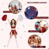 60 Pcs Cheerleading Pom Poms Cheer Pompoms Metallic Foil Pompoms with Plastic Handles for Cheering Squad Team Spirited Sports Dance(Red, White) view 4