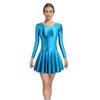 XCKNY Satin Glossy Dress Oily Long Sleeved Umbrella Skirt Sports Party Multifunctional Tight Fitting Skirt view 1
