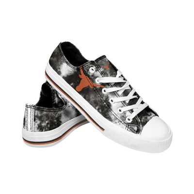 FOCO Texas Longhorns NCAA Womens Low Top Tie Dye Canvas Shoe - 8