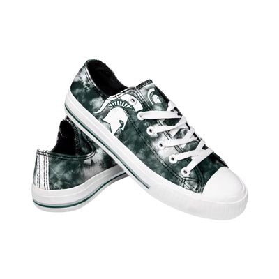 FOCO Michigan State Spartans NCAA Womens Low Top Tie Dye Canvas Shoe - 7