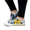 FOCO Michigan Wolverines NCAA Womens Low Top Tie Dye Canvas Shoe - 8 view 2
