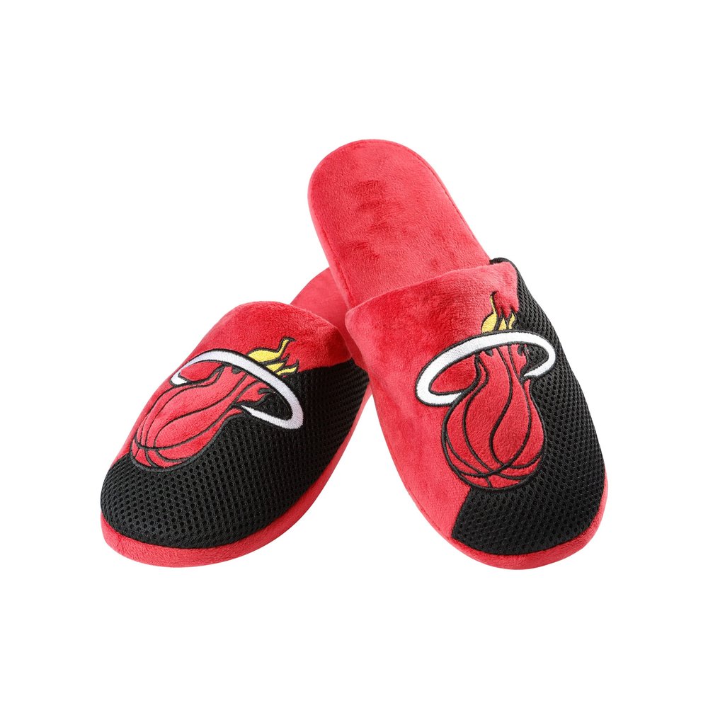 FOCO Miami Heat NBA Mens Team Logo Staycation Slipper - XL