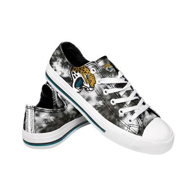 FOCO Jacksonville Jaguars NFL Womens Low Top Tie Dye Canvas Shoe - 8