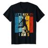 5th Birthday Boy Soccer 5 Year Old Birthday Boy T-Shirt, Youth, Black, Small view 1