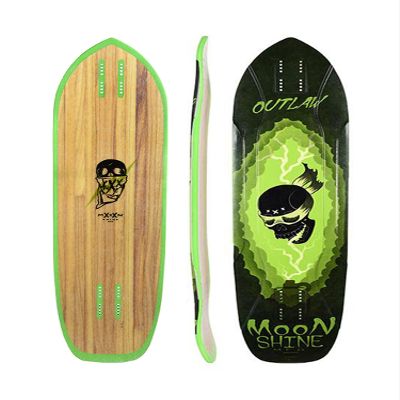 Moonshine Manufacturing Longboard Skateboard, Freestyle Cruiser, Waterproof and Wood Construction, Cruise Skateboard and Longboard Decks, Lightweight Build (Outlaw Deck Only)