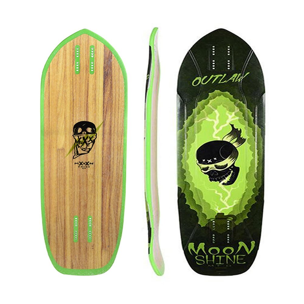 Moonshine Manufacturing Longboard Skateboard, Freestyle Cruiser, Waterproof and Wood Construction, Cruise Skateboard and Longboard Decks, Lightweight Build (Outlaw Deck Only)