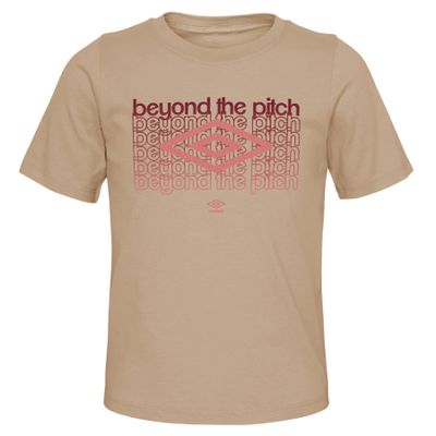 Umbro Girls One Tee, Tan, Small (7/8)