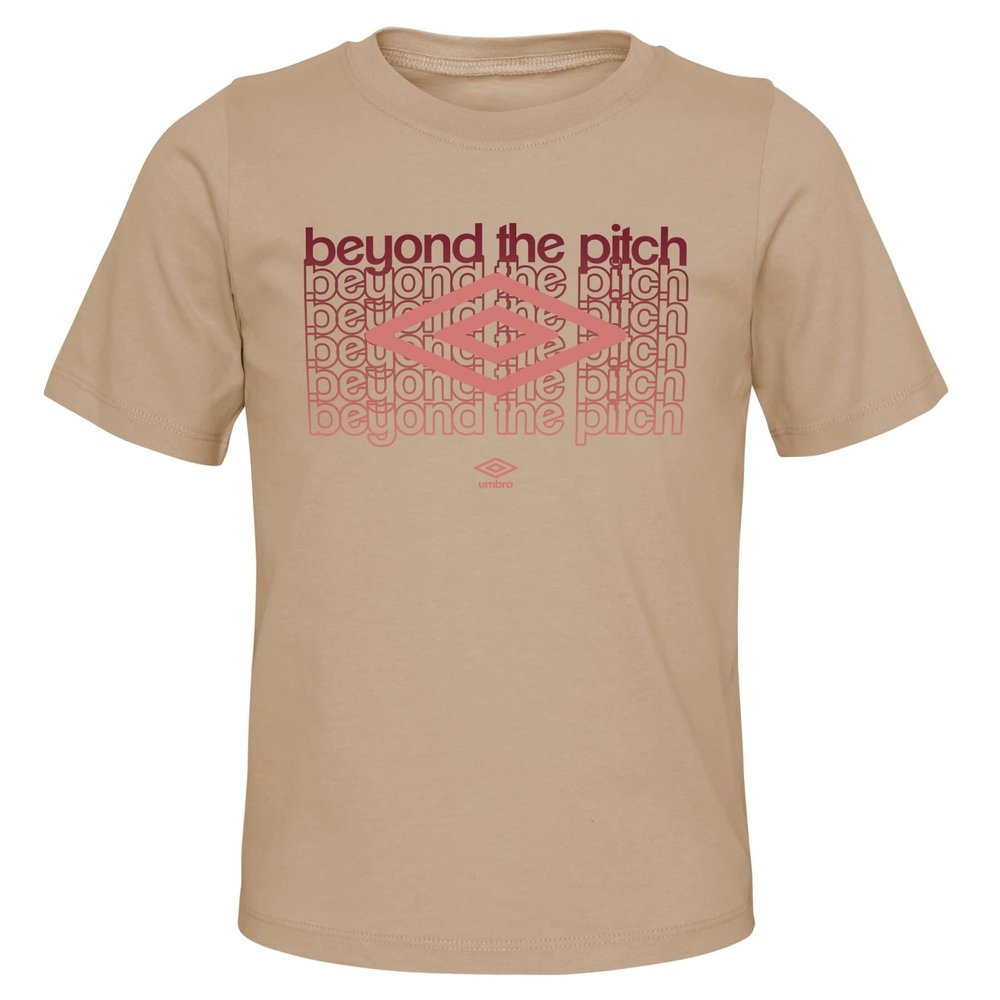 Umbro Girls One Tee, Tan, Small (7/8)