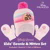 Disney Girls Princess Toddler Winter and Mittens Set for Ages 2-4, Pink with Fleece view 2