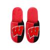 Wisconsin Badgers NCAA Mens Team Logo Staycation Slippers - S view 4