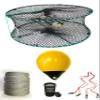 KUFA Sports Foldable Prawn Trap (Stretched Mesh Size:1-1/8") with 400' Rope, Yellow Float, Bait Bag & Harness Combo (PRN58+PHLH38Y) view 1