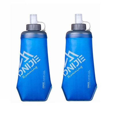 AONIJIE Collapsible Leakproof Soft Flask Water Bottle 2 * 420ml - 6 Hours Continuous Cold Retention, Lightweight & Portable BPA-Free Wide Mouth Flask(2 * 420ML Soft Flask)