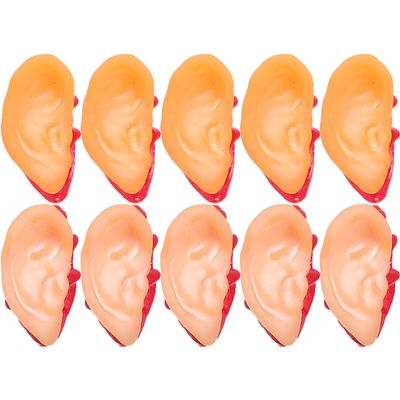 Healifty Simulation Human Organs Halloween Decoration Props Creepy Severed Ear Horror Room Decor Scary Party Supplies for Haunted House