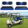 10L0L Golf Cart Front and Back Seat Cover Set for Club Car DS Precedent & Yamaha, Dress Up Your Old Golf Cart Seat - Black and Blue view 1