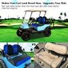 10L0L Golf Cart Front and Back Seat Cover Set for Club Car DS Precedent & Yamaha, Dress Up Your Old Golf Cart Seat - Black and Blue view 2