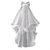 BVSPA Wedding Veil with Comb Wedding Hair Accessories for Girls 2 Tier Bow Embellishment Props for Photo Taking Bridal Party view 2
