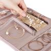 BELALIFE Travel Jewelry Case Organizer, Medium Foldable Storage Roll for Earrings, Necklaces, Rings, Bracelets, Brooches, Pink view 4