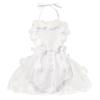 1st First Birthday Outfit Girl Ruffle Short Sleeve Floral Lace One Onesie Tulle Princess Dress+Headband Baby One Year Old Birthday Gifts Cake Smash Party Photo Shoot B#White 06 Months view 1