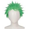 JoneTing Short Green Wig+Hair Cap  for Men Grass Green Cosplay Wig for Party for Cosplay Peluca Verde Short Greened Spiky Wigs for St Patrick's Day Men Chrismas Cospaly Costume for Halloween view 2